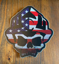 American Flag (Old Glory) Skull Logo Vehicle Decal