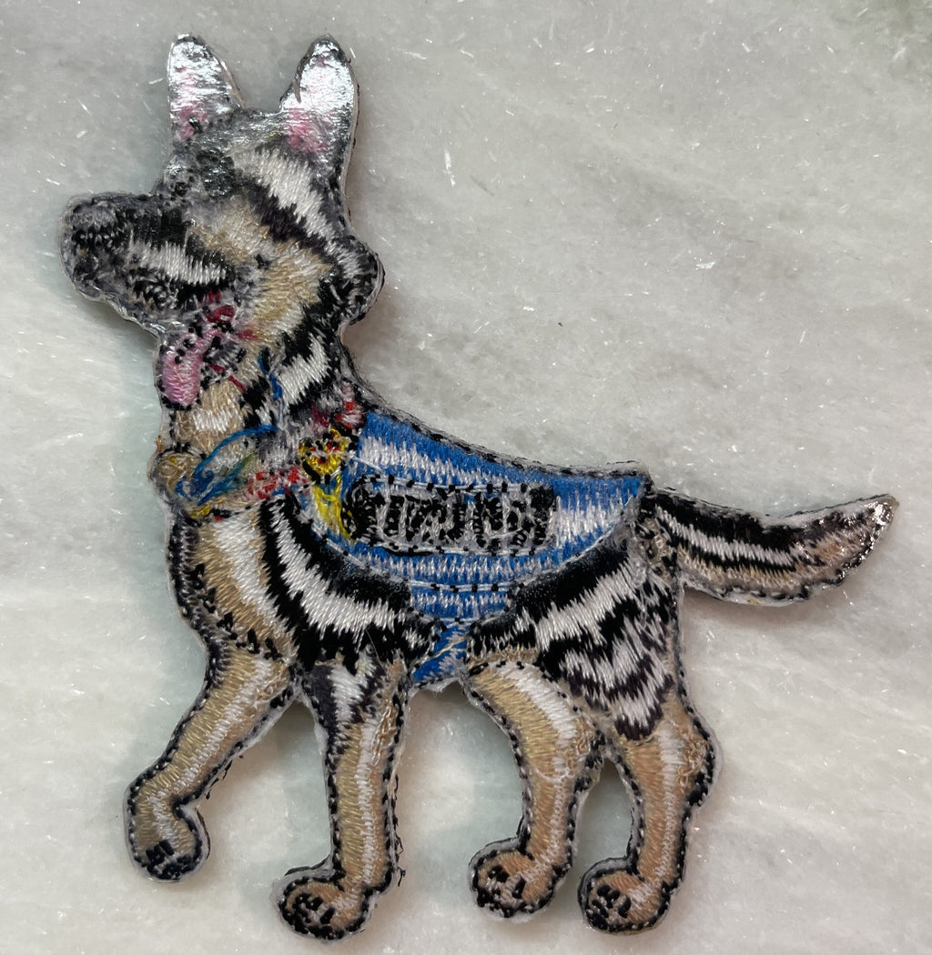 K9 Unit Patch, Police Dog, Perfect for Backpacks, Jackets, Stocking- Heat Sealed Back