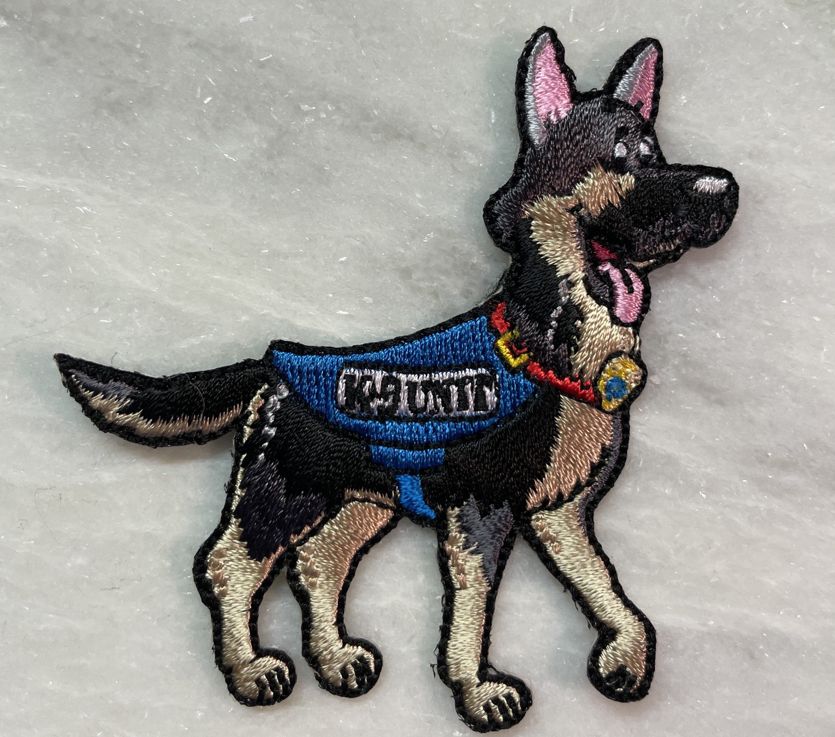 K9 Unit Patch, Police Dog, Perfect for Backpacks, Jackets, Stocking- Heat Sealed Back